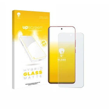Parte frontale di una confezione del prodotto con il logo del marchio upscreen. Accanto è raffigurato il dispositivo Oppo A5 P