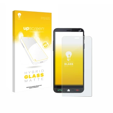 Parte frontale di una confezione del prodotto con il logo del marchio upscreen. Accanto è raffigurato il dispositivo Brondi Am