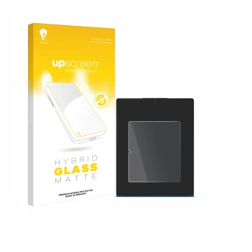 Parte frontale di una confezione del prodotto con il logo del marchio upscreen. Accanto è raffigurato il dispositivo Lenovo Yo