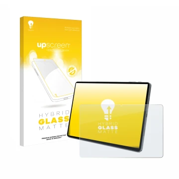 Parte frontale di una confezione del prodotto con il logo del marchio upscreen. Accanto è raffigurato il dispositivo Terra Pad