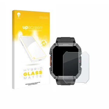 Parte frontale di una confezione del prodotto con il logo del marchio upscreen. Accanto è raffigurato il dispositivo Blackview