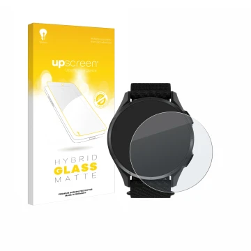 Parte frontale di una confezione del prodotto con il logo del marchio upscreen. Accanto è raffigurato il dispositivo Garmin Ap