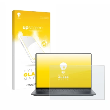 Parte frontale di una confezione del prodotto con il logo del marchio upscreen. Accanto è raffigurato il dispositivo Dell Prec