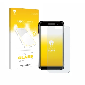 Parte frontale di una confezione del prodotto con il logo del marchio upscreen. Accanto è raffigurato il dispositivo Soyes S10