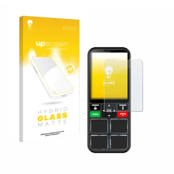 Parte frontale di una confezione del prodotto con il logo del marchio upscreen. Accanto è raffigurato il dispositivo Geemarc C