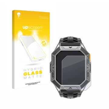 Parte frontale di una confezione del prodotto con il logo del marchio upscreen. Accanto è raffigurato il dispositivo Stahlgear