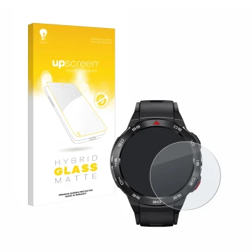 Parte frontale di una confezione del prodotto con il logo del marchio upscreen. Accanto è raffigurato il dispositivo Xiaomi Mi