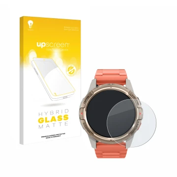 Parte frontale di una confezione del prodotto con il logo del marchio upscreen. Accanto è raffigurato il dispositivo Xiaomi Mi