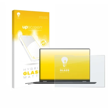 Parte frontale di una confezione del prodotto con il logo del marchio upscreen. Accanto è raffigurato il dispositivo ASUS Vivo