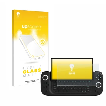 Parte frontale di una confezione del prodotto con il logo del marchio upscreen. Accanto è raffigurato il dispositivo Antec Cor