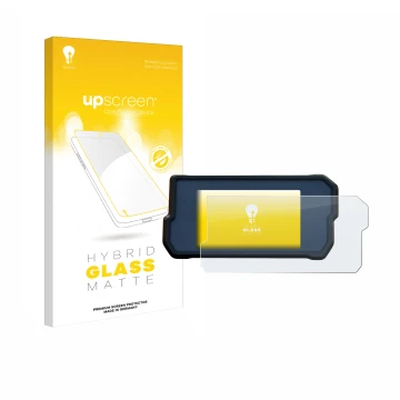 Parte frontale di una confezione del prodotto con il logo del marchio upscreen. Accanto è raffigurato il dispositivo KTM 390 /