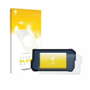 Parte frontale di una confezione del prodotto con il logo del marchio upscreen. Accanto è raffigurato il dispositivo KTM RC125