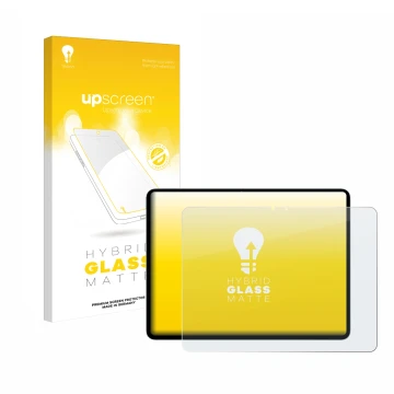 Parte frontale di una confezione del prodotto con il logo del marchio upscreen. Accanto è raffigurato il dispositivo Apple iPa