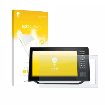 Parte frontale di una confezione del prodotto con il logo del marchio upscreen. Accanto è raffigurato il dispositivo Humminbir