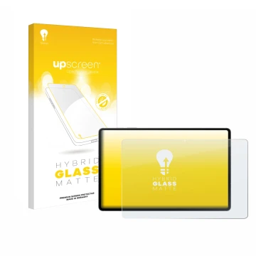 Parte frontale di una confezione del prodotto con il logo del marchio upscreen. Accanto è raffigurato il dispositivo Samsung G