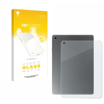 Parte frontale di una confezione del prodotto con il logo del marchio upscreen. Accanto è raffigurato il dispositivo Samsung G