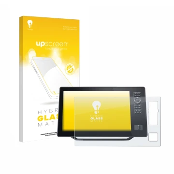 Parte frontale di una confezione del prodotto con il logo del marchio upscreen. Accanto è raffigurato il dispositivo Humminbir