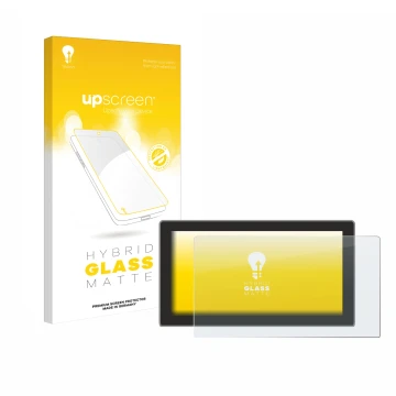 Parte frontale di una confezione del prodotto con il logo del marchio upscreen. Accanto è raffigurato il dispositivo Cupra Tav