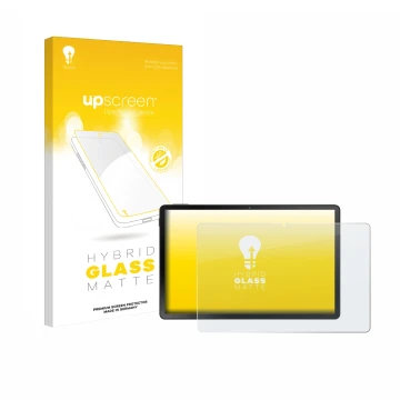 Parte frontale di una confezione del prodotto con il logo del marchio upscreen. Accanto è raffigurato il dispositivo Doogee U1