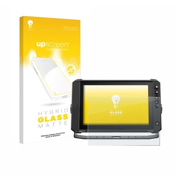 Parte frontale di una confezione del prodotto con il logo del marchio upscreen. Accanto è raffigurato il dispositivo Lowrance 