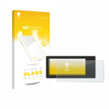 Parte frontale di una confezione del prodotto con il logo del marchio upscreen. Accanto è raffigurato il dispositivo Acta Berg