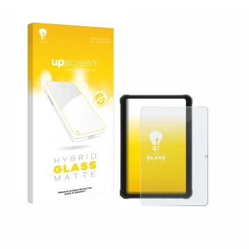 Parte frontale di una confezione del prodotto con il logo del marchio upscreen. Accanto è raffigurato il dispositivo Hotwav R1