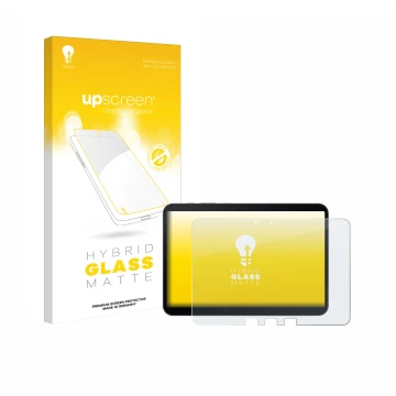 Parte frontale di una confezione del prodotto con il logo del marchio upscreen. Accanto è raffigurato il dispositivo Samsung G