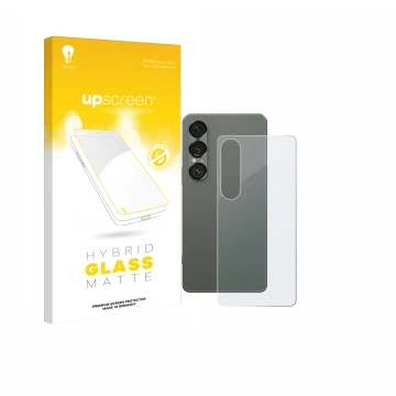 Parte frontale di una confezione del prodotto con il logo del marchio upscreen. Accanto è raffigurato il dispositivo Sony Xper