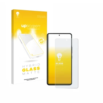 Parte frontale di una confezione del prodotto con il logo del marchio upscreen. Accanto è raffigurato il dispositivo ASUS ROG 