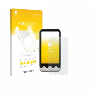 Parte frontale di una confezione del prodotto con il logo del marchio upscreen. Accanto è raffigurato il dispositivo Doro Auro