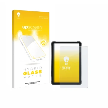 Parte frontale di una confezione del prodotto con il logo del marchio upscreen. Accanto è raffigurato il dispositivo Hotwav R9