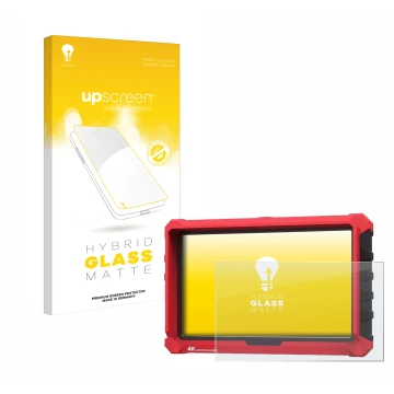 Parte frontale di una confezione del prodotto con il logo del marchio upscreen. Accanto è raffigurato il dispositivo Lilliput 