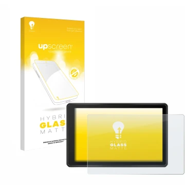 Parte frontale di una confezione del prodotto con il logo del marchio upscreen. Accanto è raffigurato il dispositivo Garmin Tr