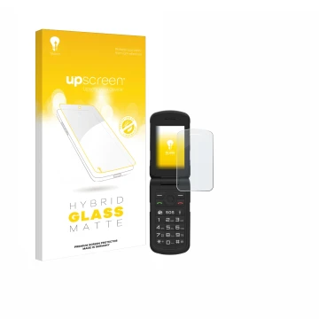 Parte frontale di una confezione del prodotto con il logo del marchio upscreen. Accanto è raffigurato il dispositivo AGM M10 c