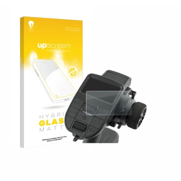 Parte frontale di una confezione del prodotto con il logo del marchio upscreen. Accanto è raffigurato il dispositivo Radiomast