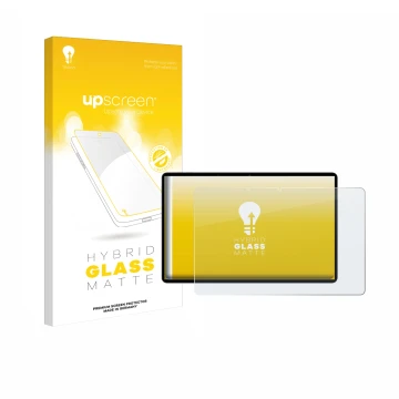 Parte frontale di una confezione del prodotto con il logo del marchio upscreen. Accanto è raffigurato il dispositivo Oppo Pad 