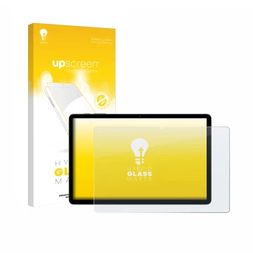 Parte frontale di una confezione del prodotto con il logo del marchio upscreen. Accanto è raffigurato il dispositivo Doogee Ta