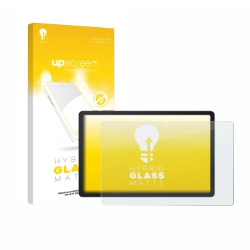 Parte frontale di una confezione del prodotto con il logo del marchio upscreen. Accanto è raffigurato il dispositivo Doogee Ta