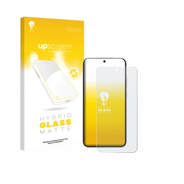 Parte frontale di una confezione del prodotto con il logo del marchio upscreen. Accanto è raffigurato il dispositivo Vivo X200