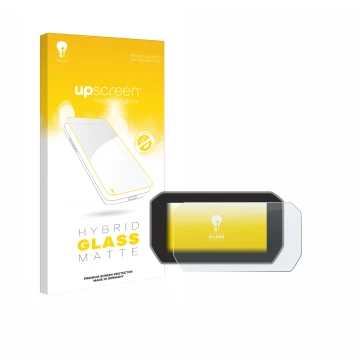 Parte frontale di una confezione del prodotto con il logo del marchio upscreen. Accanto è raffigurato il dispositivo Ducati V4