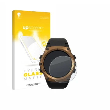 Parte frontale di una confezione del prodotto con il logo del marchio upscreen. Accanto è raffigurato il dispositivo Shearwate