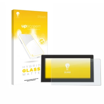 Parte frontale di una confezione del prodotto con il logo del marchio upscreen. Accanto è raffigurato il dispositivo Volkswage