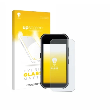 Parte frontale di una confezione del prodotto con il logo del marchio upscreen. Accanto è raffigurato il dispositivo SkyCaddie