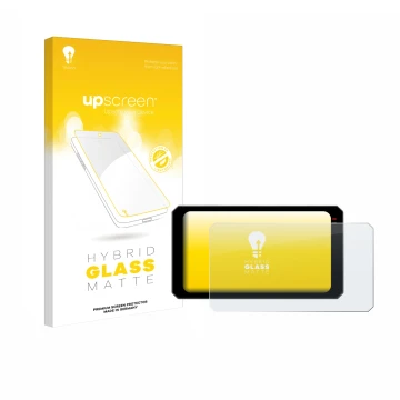 Parte frontale di una confezione del prodotto con il logo del marchio upscreen. Accanto è raffigurato il dispositivo Chigee AI