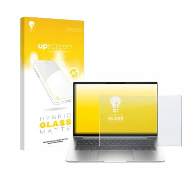 Parte frontale di una confezione del prodotto con il logo del marchio upscreen. Accanto è raffigurato il dispositivo HP ProBoo