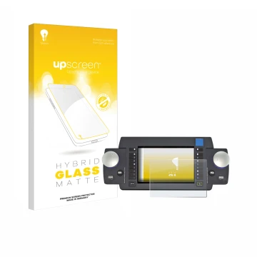 Parte frontale di una confezione del prodotto con il logo del marchio upscreen. Accanto è raffigurato il dispositivo ESU Ecos 