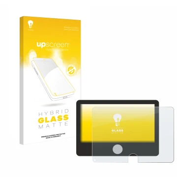 Parte frontale di una confezione del prodotto con il logo del marchio upscreen. Accanto è raffigurato il dispositivo Dynavin D