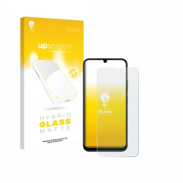 Parte frontale di una confezione del prodotto con il logo del marchio upscreen. Accanto è raffigurato il dispositivo Xiaomi Re