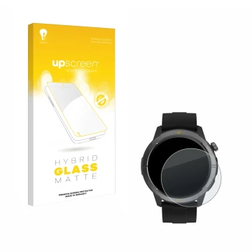 Parte frontale di una confezione del prodotto con il logo del marchio upscreen. Accanto è raffigurato il dispositivo AGM Legio