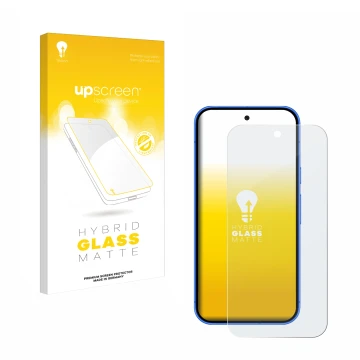 Parte frontale di una confezione del prodotto con il logo del marchio upscreen. Accanto è raffigurato il dispositivo Google Pi